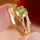 Bague pierre vert claire