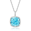 Pendentif aigue marine naturelle