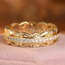 Anneau dorée zirconium