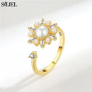 Bague marguerite argent