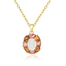 Collier argent opale pierre Tourmaline
