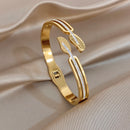 Bracelet femme dorée jonc