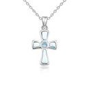 Pendentif larimar croix