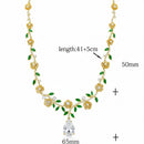 Collier zircon jaune femme