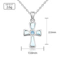 Pendentif larimar croix