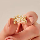 Bague femme feuille