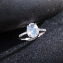 Bague or pierre de lune