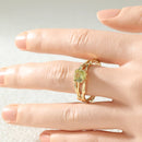 Bague pierre vert claire