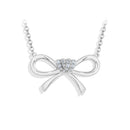 Collier noeud papillon argent