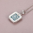 Pendentif argent larimar carré