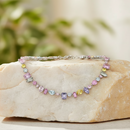 Collier perles colorees