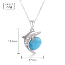 Pendentif dauphin larimar
