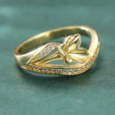 Bague fleur dorée