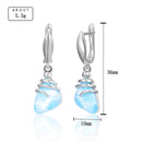 Boucle d'oreille pendante larimar des caraibe