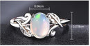 Bague argent opale blanche