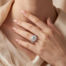 Bague argent moissanite