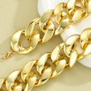 Collier doré grosse maille