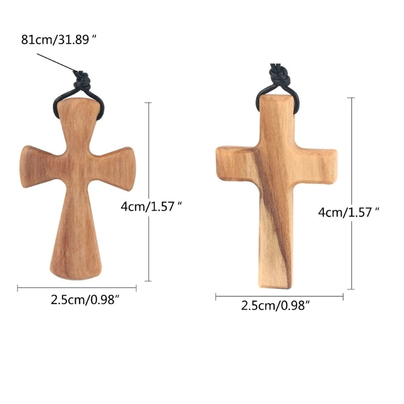 Croix en bois pendentif