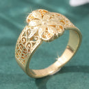 Bague dorée acier inoxydable