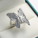 Bague argent papillon