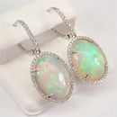 Boucles d'oreilles imitation opale
