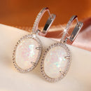 Boucles d'oreilles imitation opale