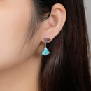 Boucle d'oreille argent et larimar