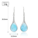 Boucle d'oreille larimar des caraibe