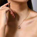 Collier argent femme pierre