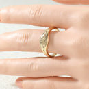 Bague en zirconium dorée