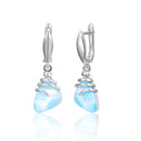 Boucle d'oreille pendante larimar des caraibe