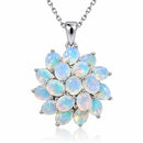 Collier argent et pendentif opale