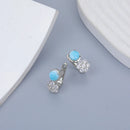 Boucle d'oreille larimar véritable