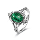 Bague argent malachite
