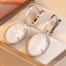Boucles d'oreilles imitation opale