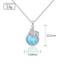 Pendentif larimar papillon
