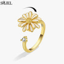 Bague marguerite argent