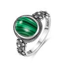 Bague argent malachite