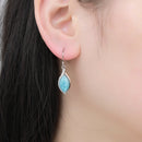 Boucle d'oreille en larimar