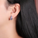 Boucle d'oreilles tanzanite bleue