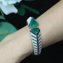 Bracelet vert émeraude  synthétique