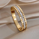 Bracelet jonc plaqué or