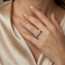 Bague argent avec grosse pierre