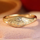 Bague en zirconium dorée
