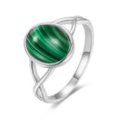 Bague argent malachite