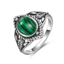 Bague argent malachite