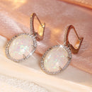 Boucles d'oreilles imitation opale