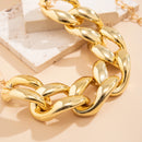 Gros collier doré femme