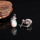 Boucle d'oreille femme opale