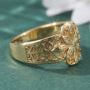 Bague dorée acier inoxydable